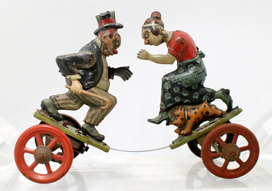 Maggie and Jiggs tin wind-up toy. Image courtesy of William H. Bunch.